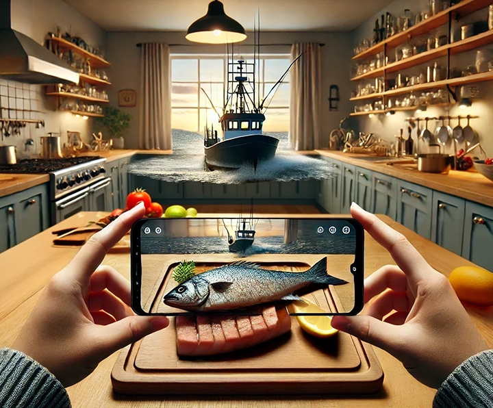 Une expérience client immersive pour une plat de poisson.